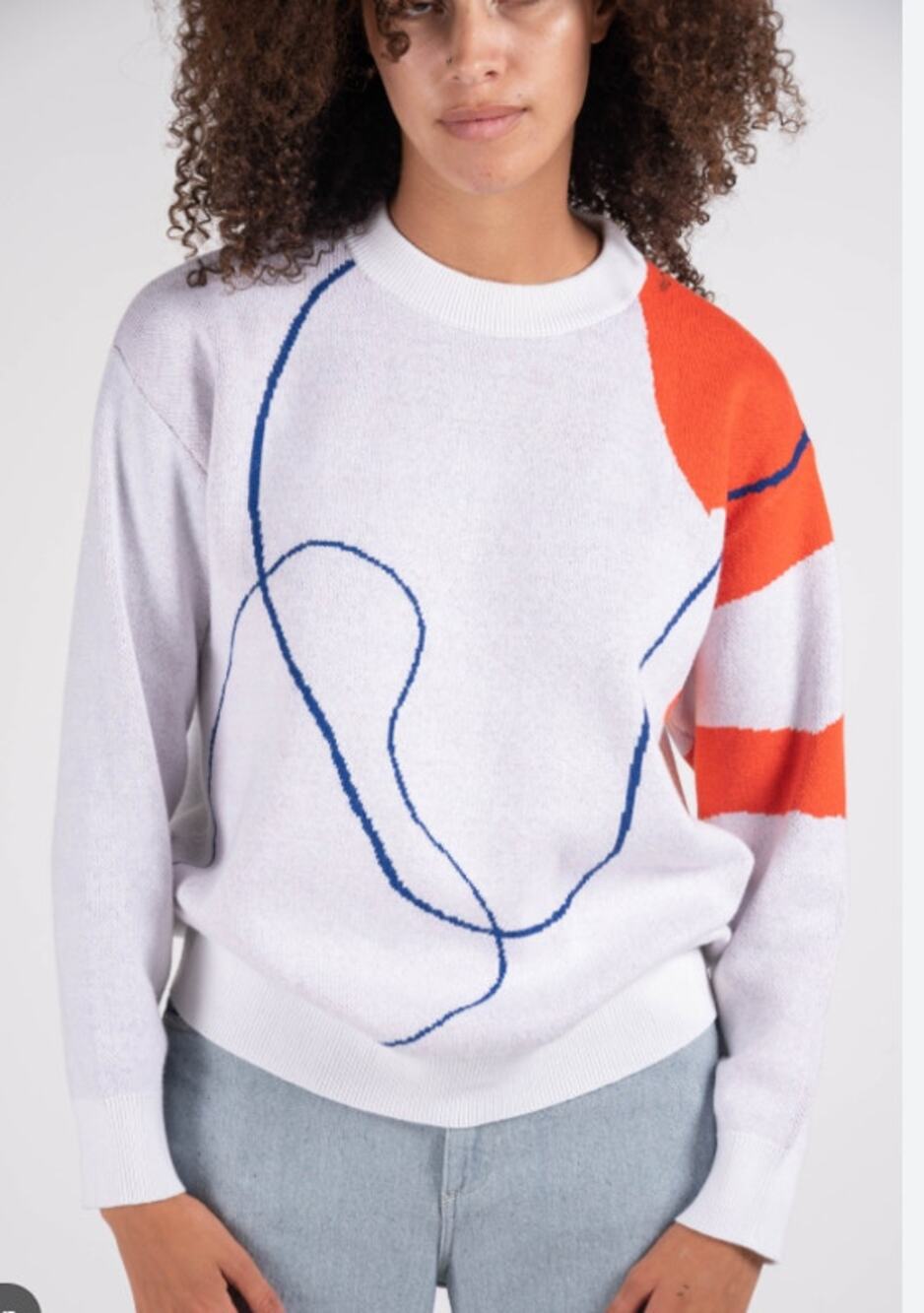 L.F. Markey Willow Organic Cotton Sweater size 2 Abstract Cashmere Blend